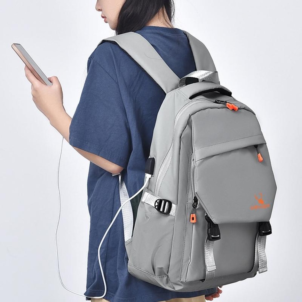 Waterproof Travel Backpack With USB Port Large Capacity Casual Laptop Daypack 1