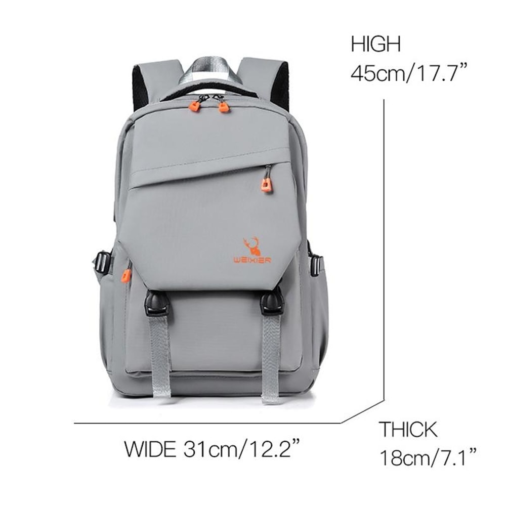 Waterproof Travel Backpack With USB Port Large Capacity Casual Laptop Daypack 4