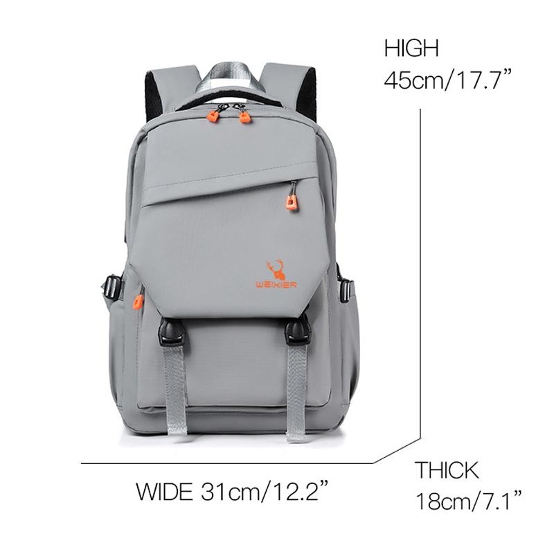 Waterproof Travel Backpack With USB Port Large Capacity Casual Laptop Daypack 4