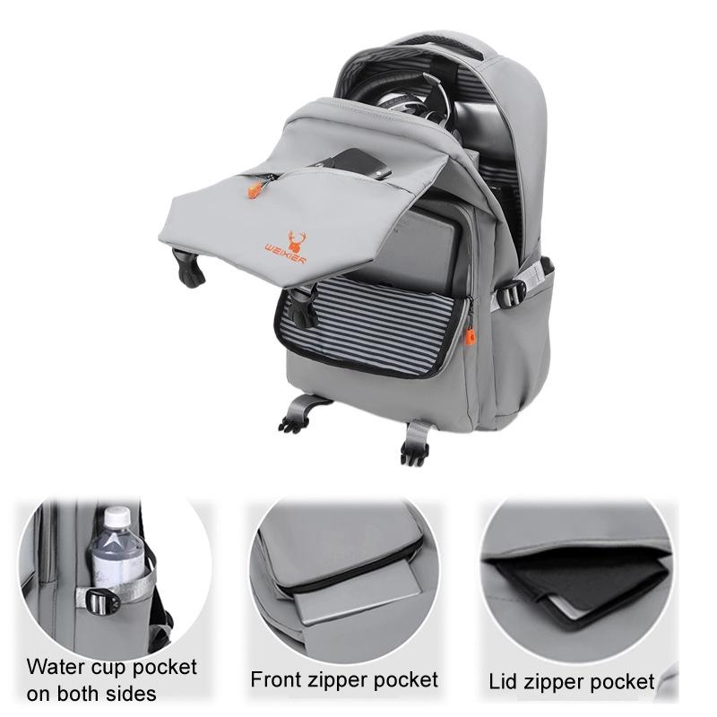 Waterproof Travel Backpack With USB Port Large Capacity Casual Laptop Daypack 5
