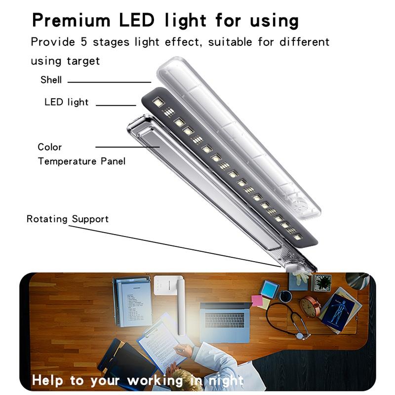 LED Desk Lamp with Wireless Charging, Clock Display & Adjustable Brightness