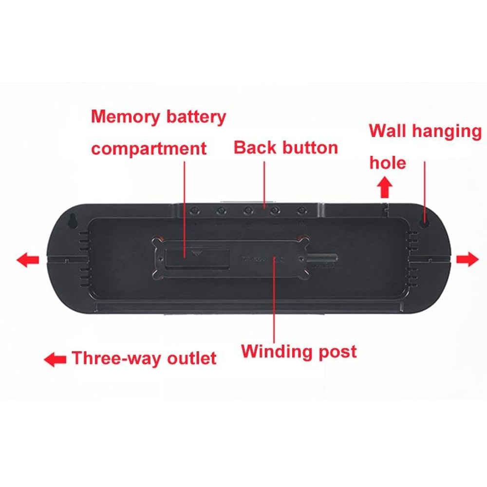 Remote Control Digital Wall Clock With LED Display Ambient Light 3
