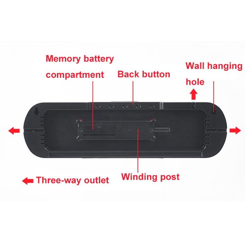 Remote Control Digital Wall Clock With LED Display Ambient Light 3