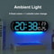 Remote Control Digital Wall Clock With LED Display Ambient Light 6