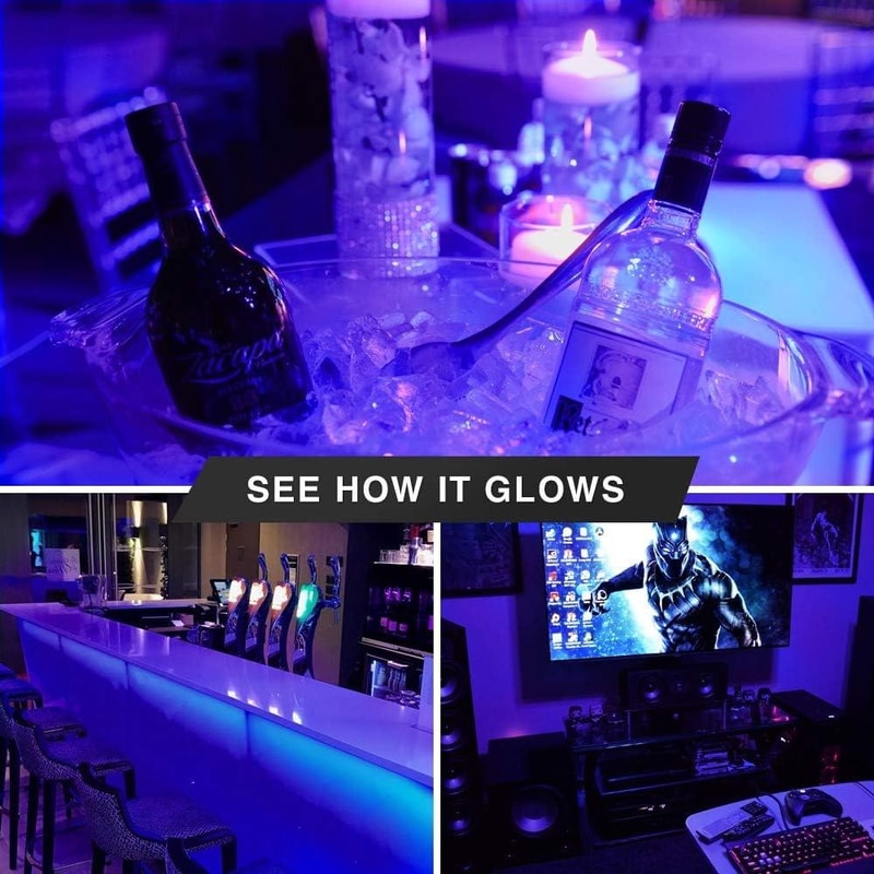 2pcs 9W UV Purple LED Black Light Bulbs For Parties Neon Glow Lighting 3
