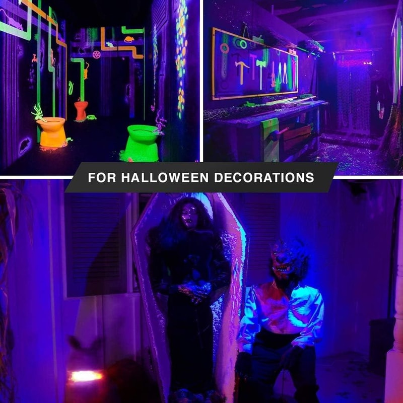 2pcs 9W UV Purple LED Black Light Bulbs For Parties Neon Glow Lighting 5
