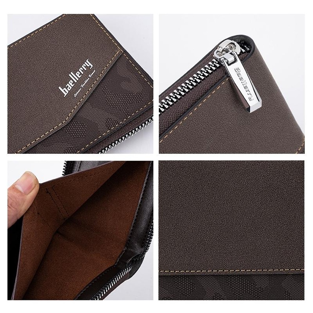RFID Blocking Leather Wallet For Women Slim Zipper Card Holder Coin Purse 5