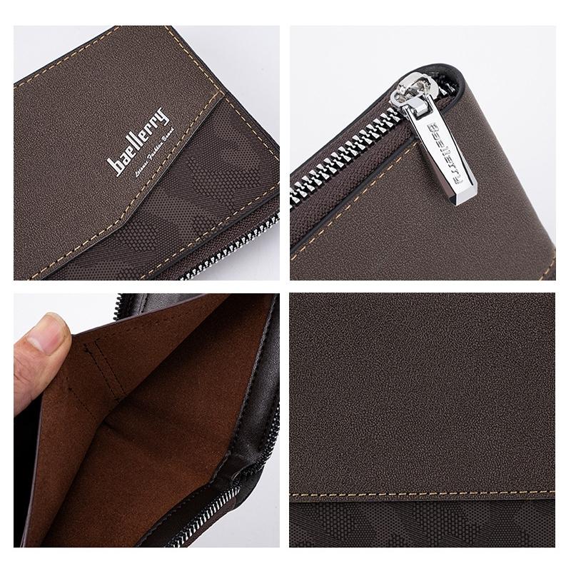 RFID Blocking Leather Wallet For Women Slim Zipper Card Holder Coin Purse 5