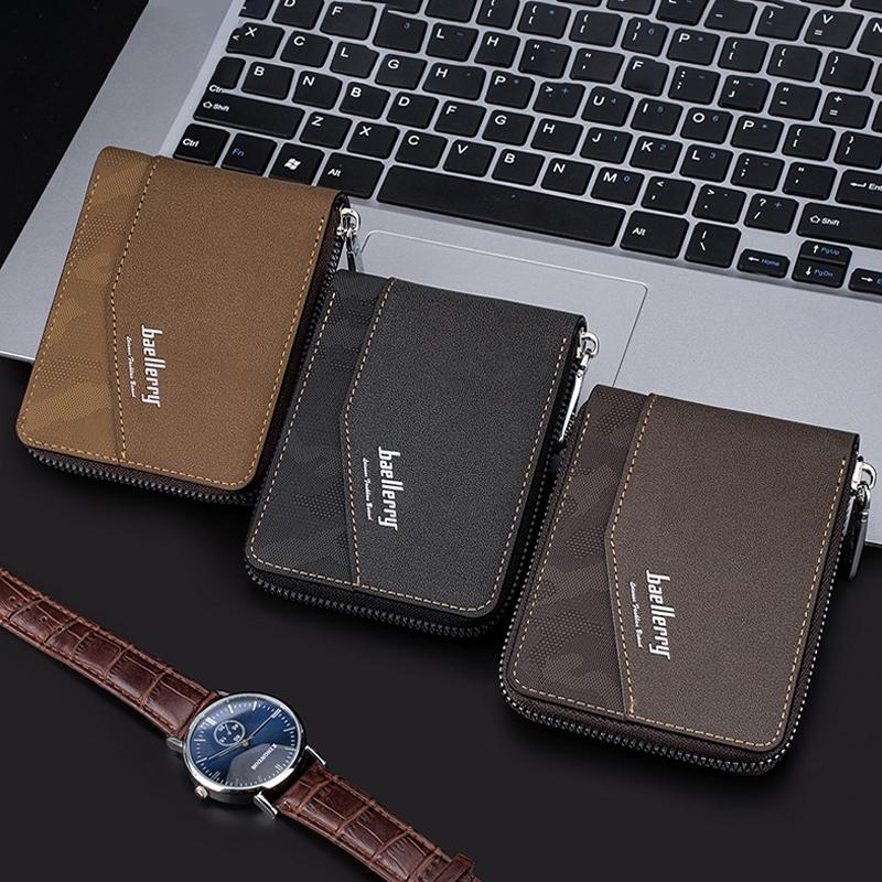 RFID Blocking Leather Wallet For Women Slim Zipper Card Holder Coin Purse 1