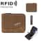 RFID Blocking Leather Wallet For Women Slim Zipper Card Holder Coin Purse 8