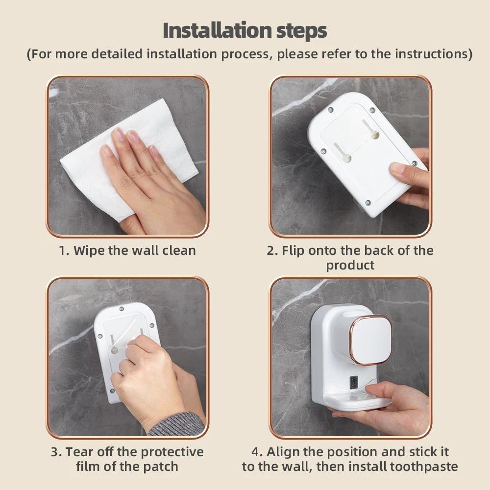 Automatic Touchless Toothpaste Dispenser With 3 Modes Smart Induction Squeezer 7