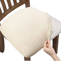 diamond jacquard waterproof chair cushion cover stretch dining seat protector