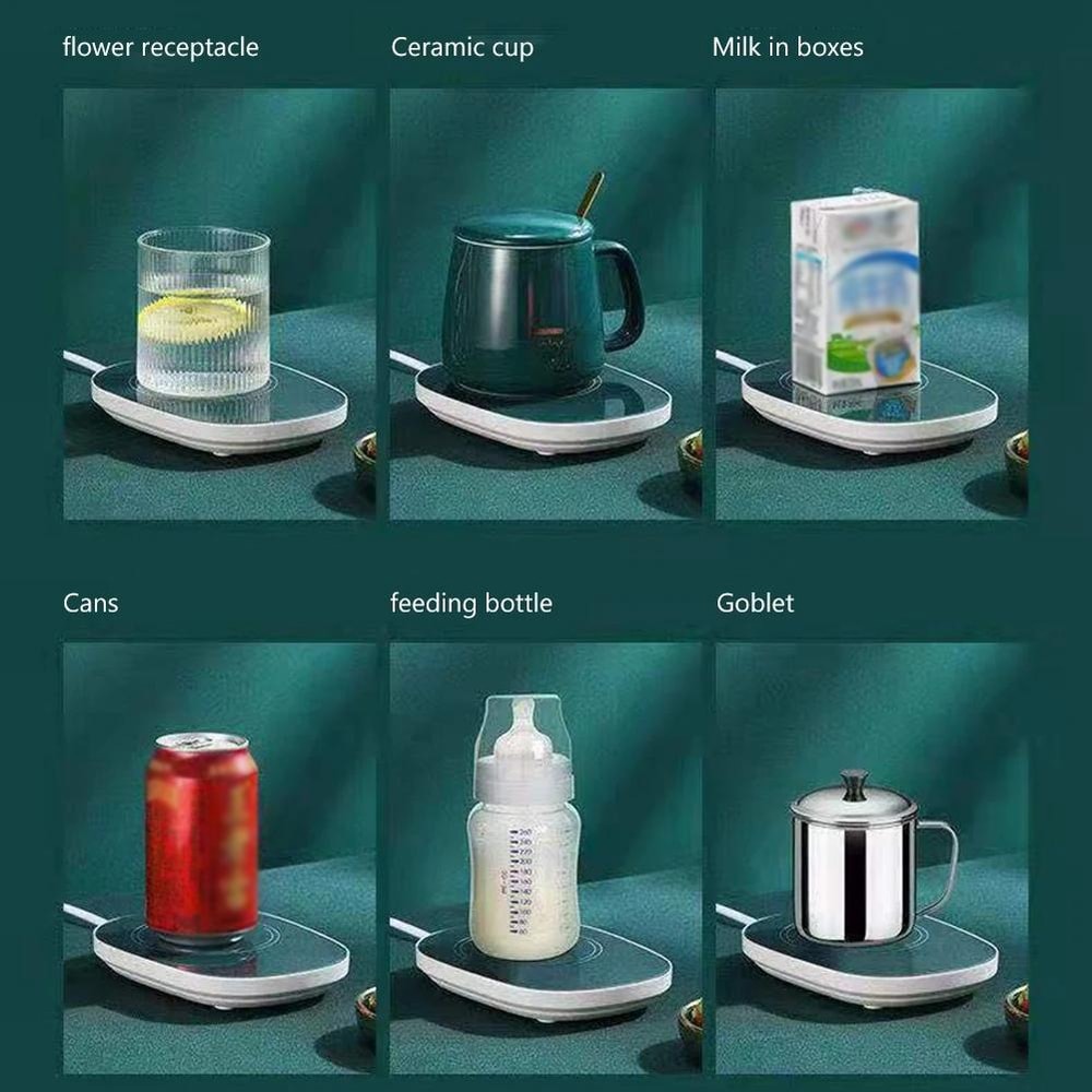 Smart Coffee Mug Warmer Set With Ceramic Cup Auto ShutOff 55C Temperature Control 4