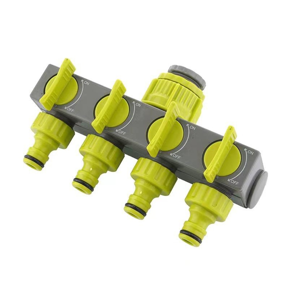 4 Way Garden Hose Splitter With Valves Garden Hose Splitter For Efficient Multi Outlet Watering 1