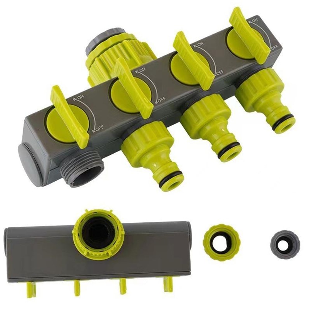 4 Way Garden Hose Splitter With Valves Garden Hose Splitter For Efficient Multi Outlet Watering 2