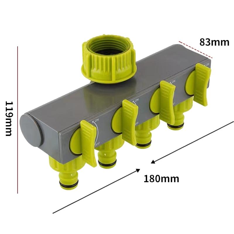 4 Way Garden Hose Splitter With Valves Garden Hose Splitter For Efficient Multi Outlet Watering 4