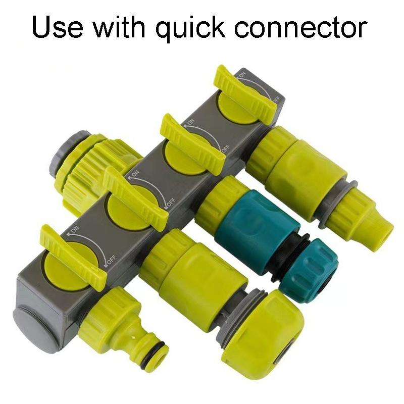 4 Way Garden Hose Splitter With Valves Garden Hose Splitter For Efficient Multi Outlet Watering 6
