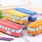 Cartoon Bus Canvas Pencil Case Large Capacity School Organizer For Kids 1