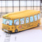 Cartoon Bus Canvas Pencil Case Large Capacity School Organizer For Kids 8