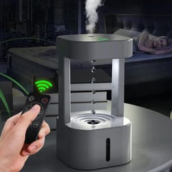 anti-gravity water droplet humidifier with night light & remote control aromatherapy diffuser