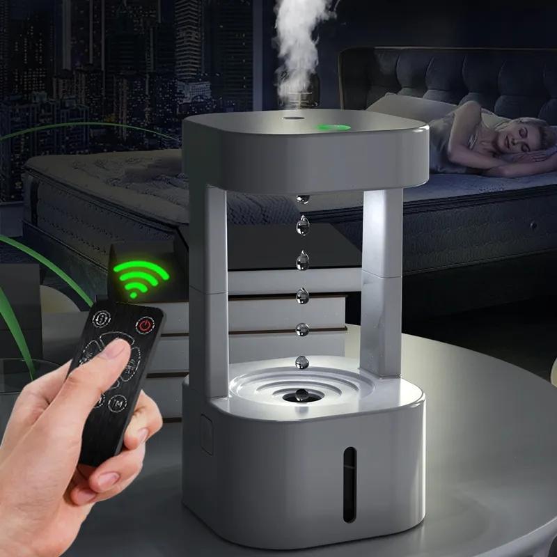 Anti-Gravity Water Droplet Humidifier with Night Light & Remote Control Aromatherapy Diffuser