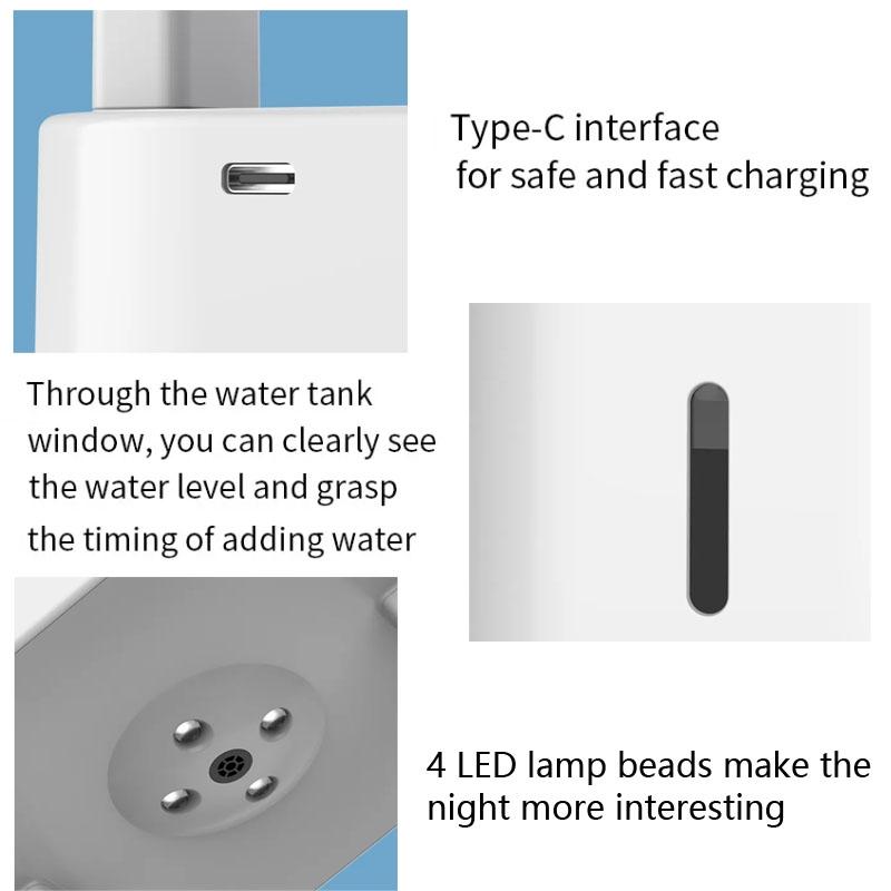 Anti-Gravity Water Droplet Humidifier with Night Light & Remote Control Aromatherapy Diffuser