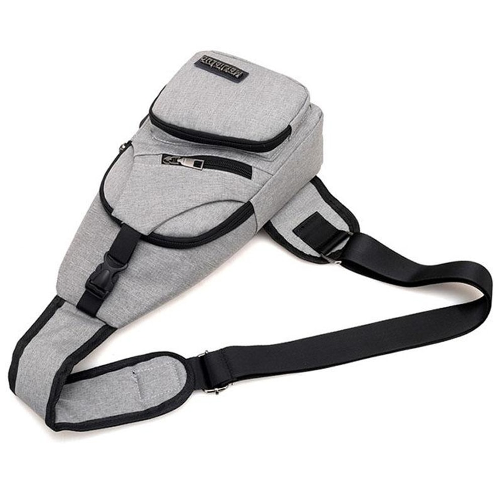 AntiTheft Men Chest Bag With USB Charging Lightweight Crossbody Sling Bag 1