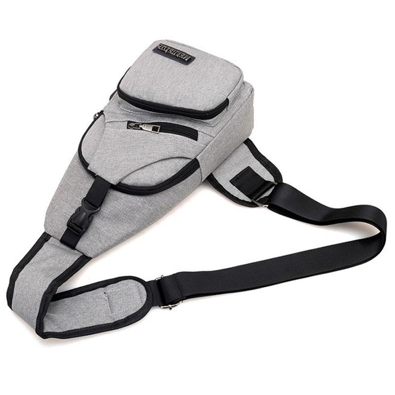 AntiTheft Men Chest Bag With USB Charging Lightweight Crossbody Sling Bag 1
