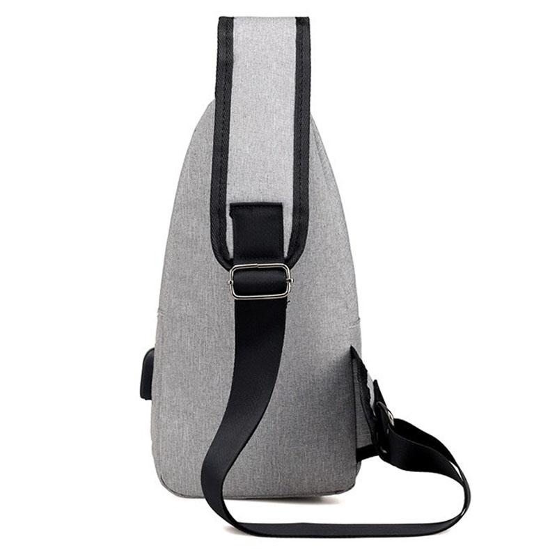 AntiTheft Men Chest Bag With USB Charging Lightweight Crossbody Sling Bag 2