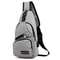 Anti-Theft men chest bag with USB Charging Lightweight crossbody sling bag
