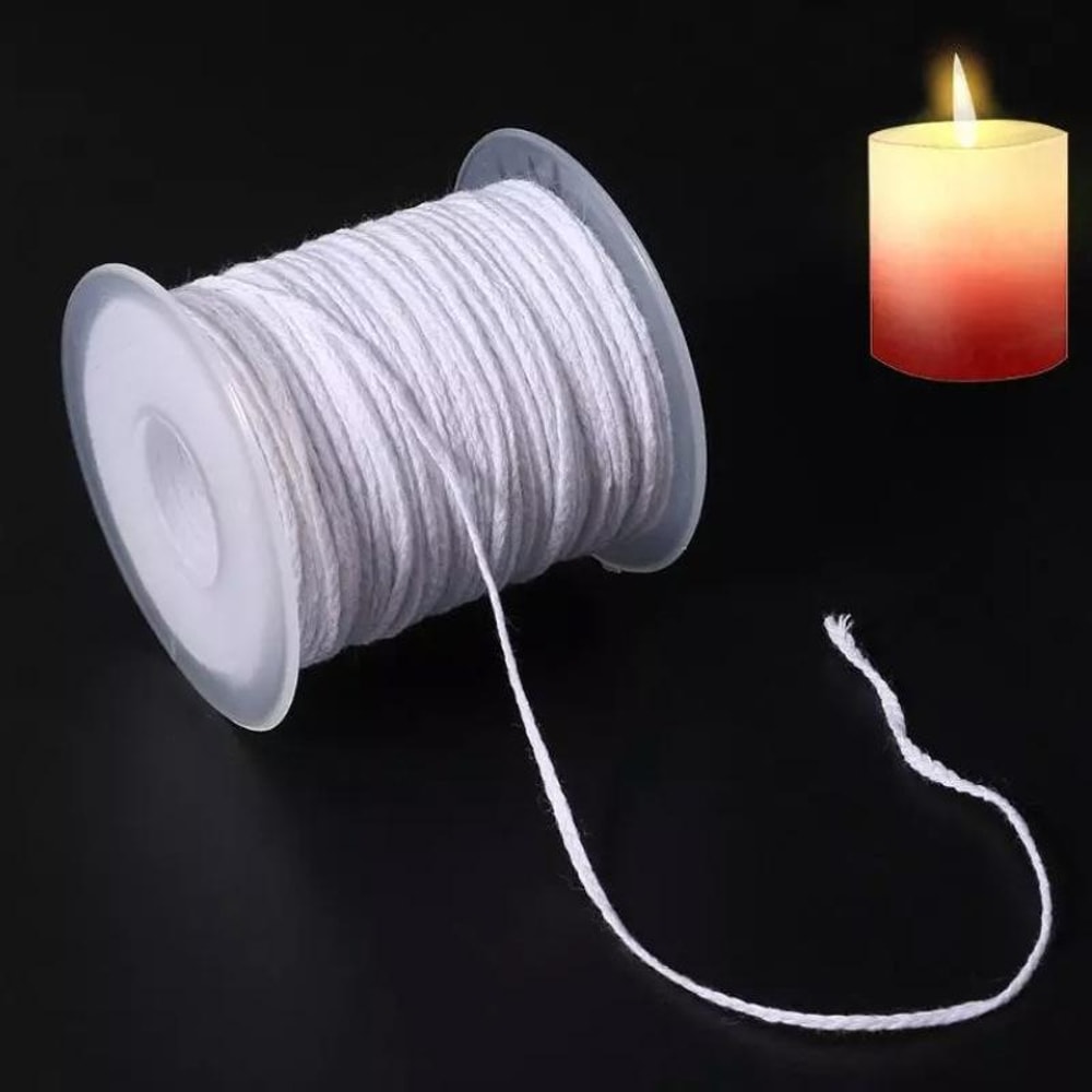 Premium Cotton Candle Wick Roll 61m 24 Strand Braided Wick for DIY Candle Making