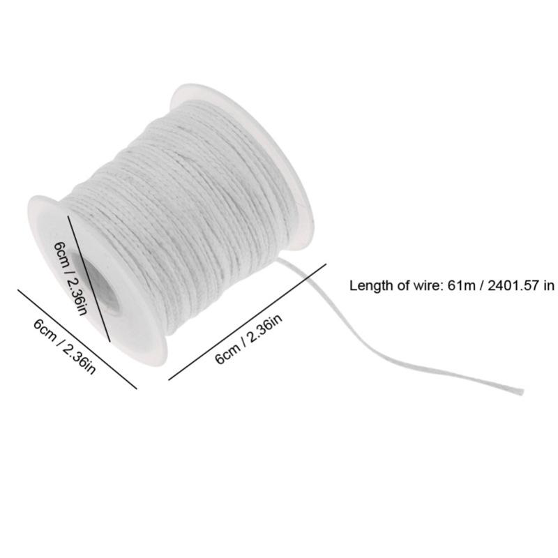 Premium Cotton Candle Wick Roll 61m 24 Strand Braided Wick for DIY Candle Making