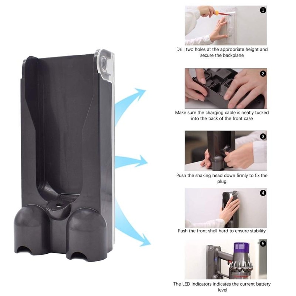 Dyson V15 Wall Mount Bracket with Accessory Storage Vacuum Holder Dock