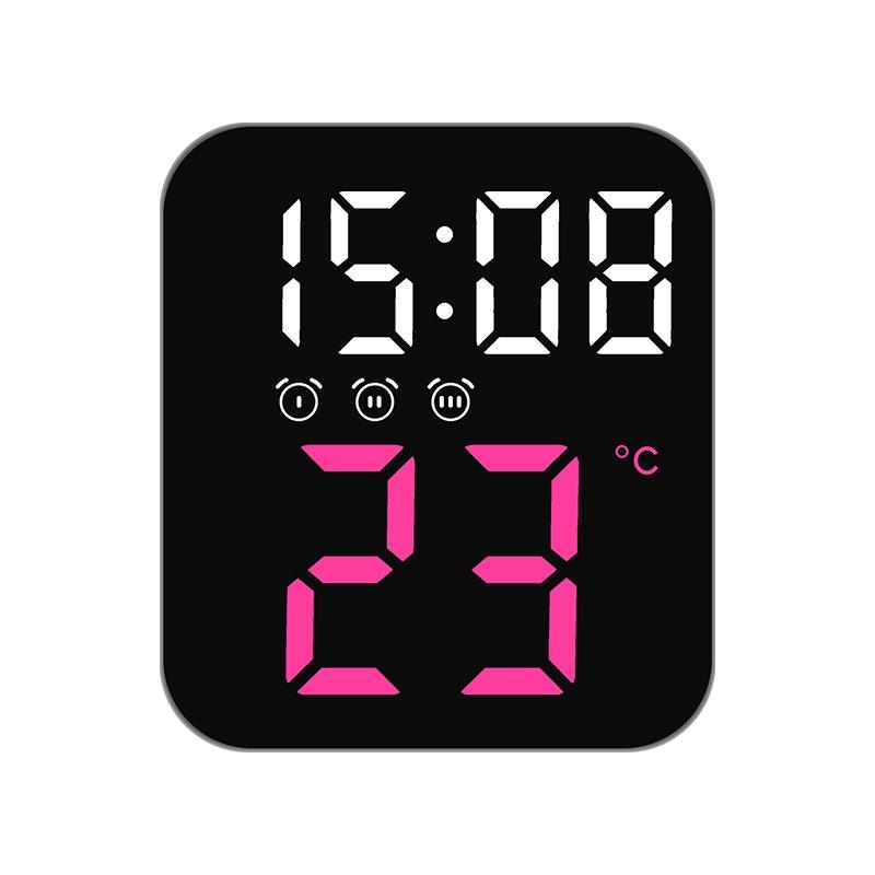 Smart LED Digital Wall Clock With Temperature Display And Dual Alarms For Bedroom Office 10
