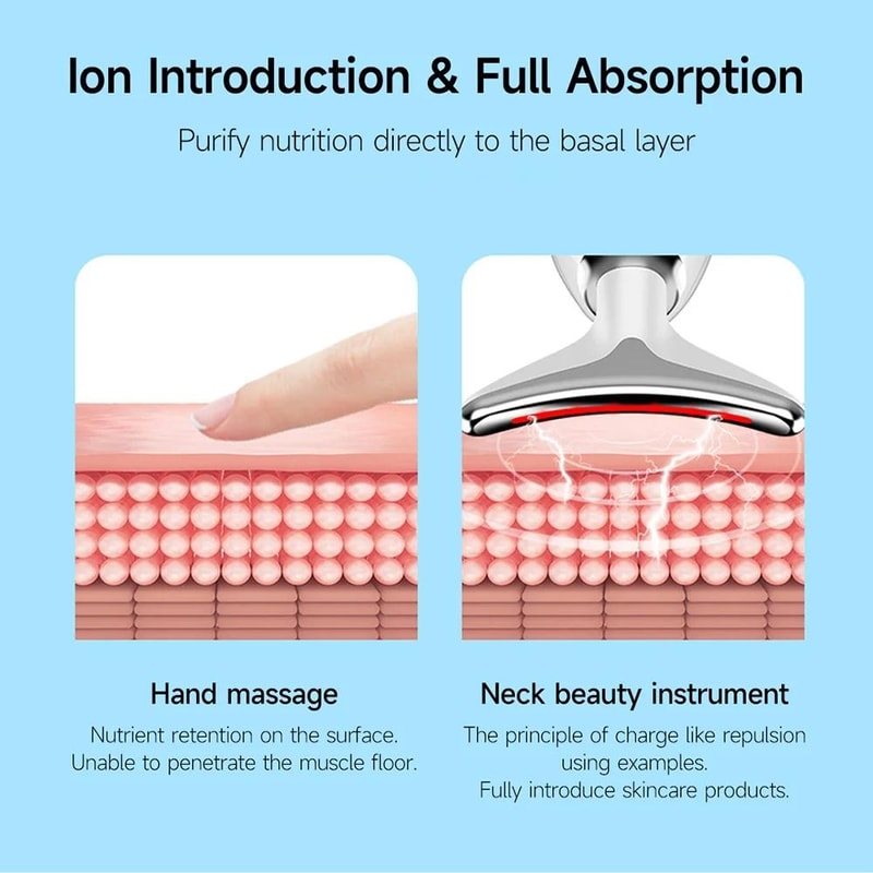 Thermal Neck Massager Face Beauty Device With Vibration For Firming And Relaxation 2