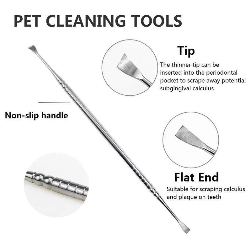 Dog Dental Tartar Remover Tool Stainless Steel Pet Teeth Cleaner Scraper