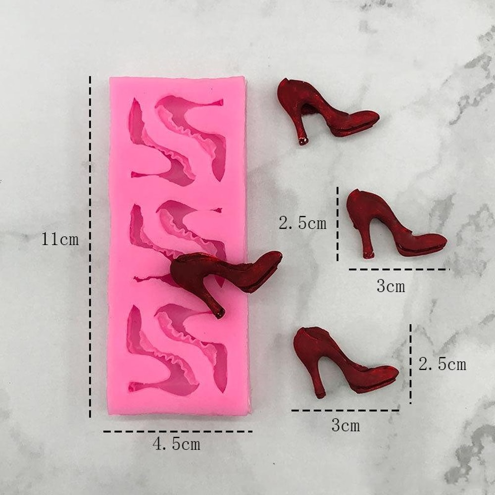 3D High Heel Silicone Mold For Chocolate Fondant Resin Crafts 1