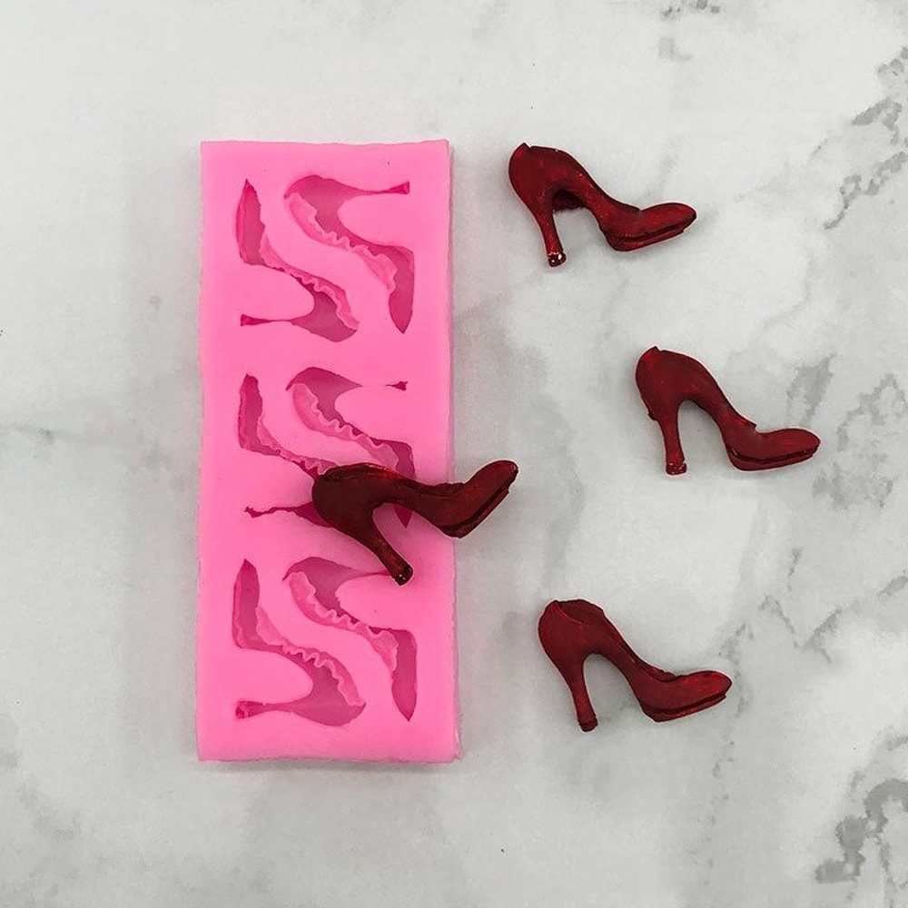 3D High Heel Silicone Mold For Chocolate Fondant Resin Crafts 3