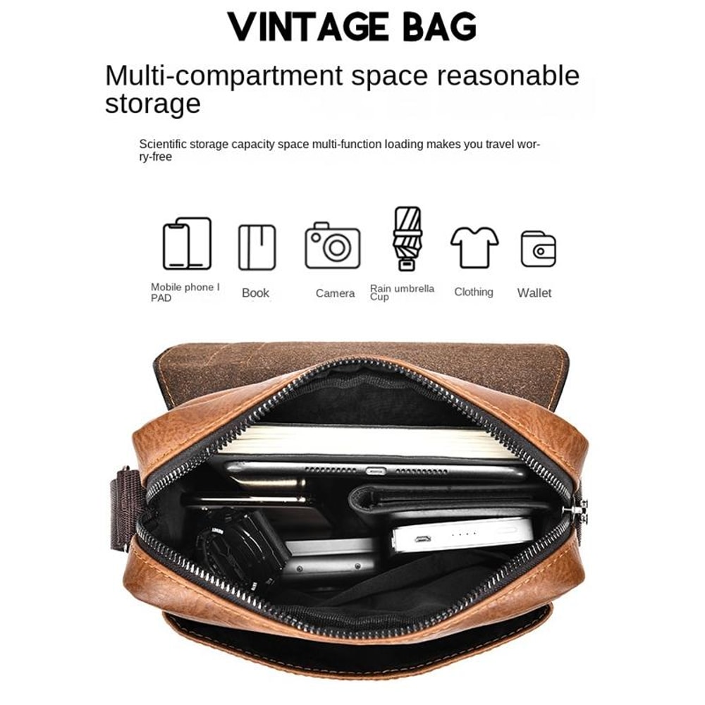 Vintage Canvas Crossbody Messenger Bag Large Capacity Shoulder Backpack 7
