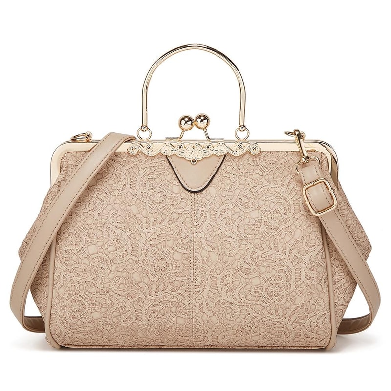 Vintage Leather Crossbody Bag with Buckle Adjustable Strap for Women Everyday Shoulder Handbag