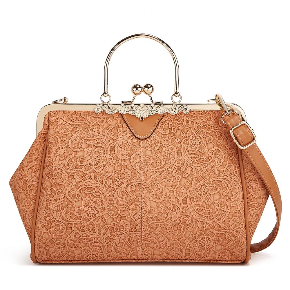 Vintage Leather Crossbody Bag with Buckle Adjustable Strap for Women Everyday Shoulder Handbag