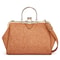 Vintage Leather Crossbody Bag with Buckle Adjustable Strap for Women Everyday Shoulder Handbag