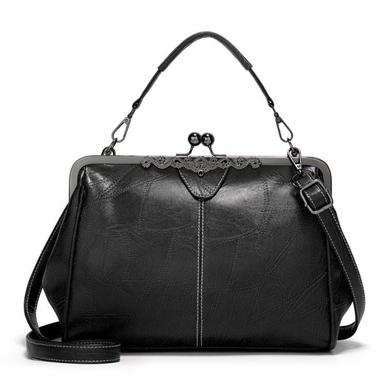 Vintage Leather Crossbody Bag With Buckle Adjustable Strap For Women Everyday Shoulder Handbag 8