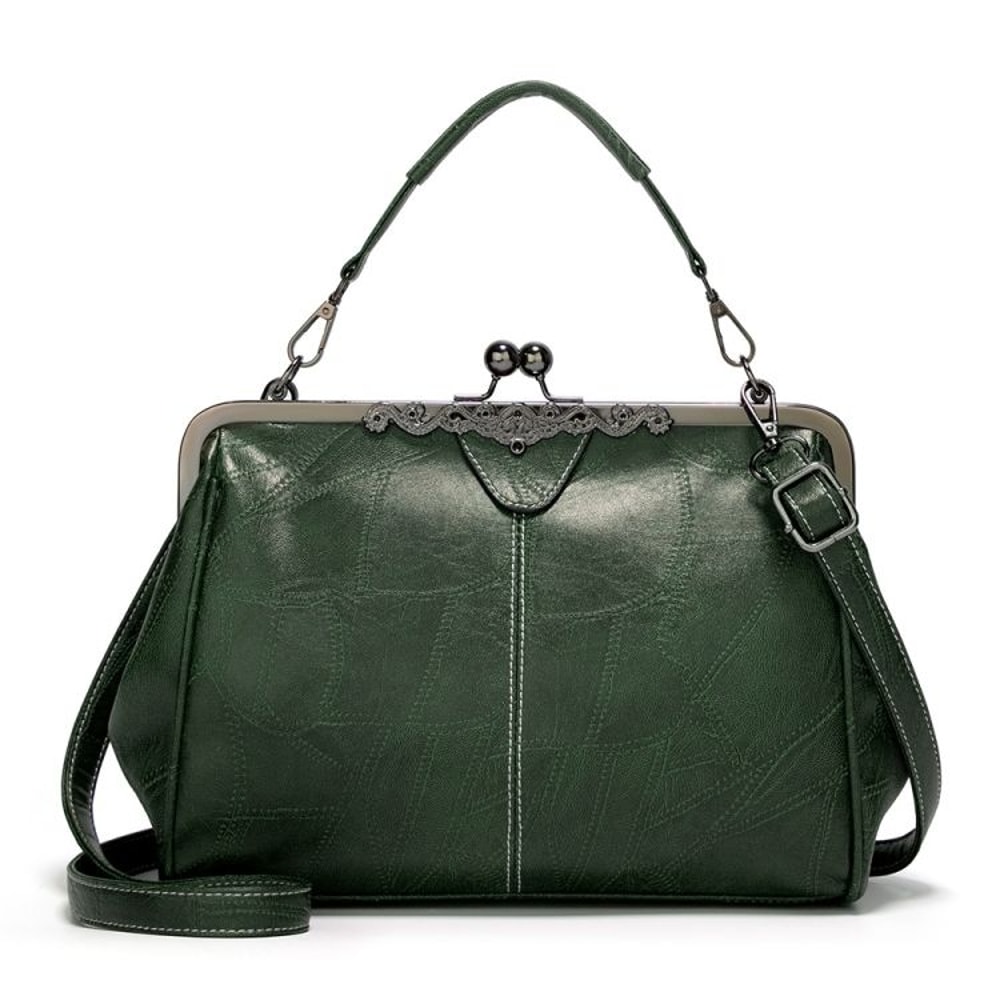 Vintage Leather Crossbody Bag With Buckle Adjustable Strap For Women Everyday Shoulder Handbag 7