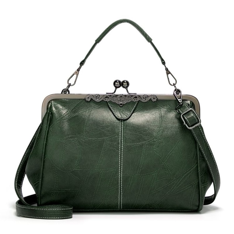 Vintage Leather Crossbody Bag With Buckle Adjustable Strap For Women Everyday Shoulder Handbag 7