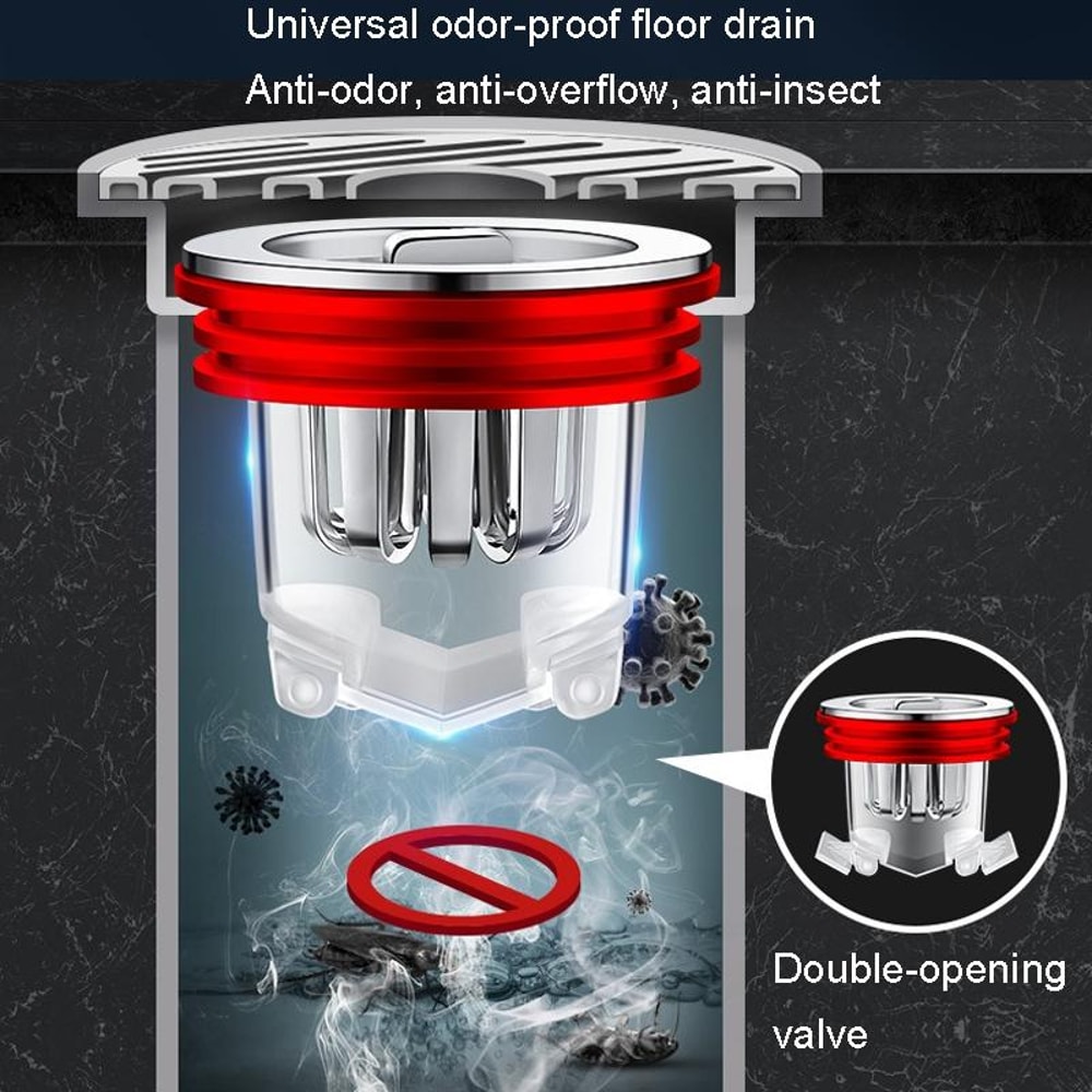 Universal Floor Drain Deodorizer Core With Anti Odor Seal And Insect Barrier 3