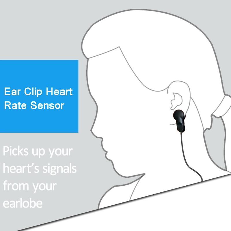 Precision Ear Clip Heart Rate Monitor Sensor for Treadmill & Fitness Equipment