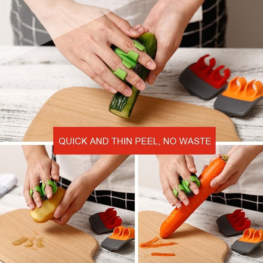 Palm Grip Vegetable Peeler With Stainless Steel Blade Ergonomic Potato Fruit Peeler 5