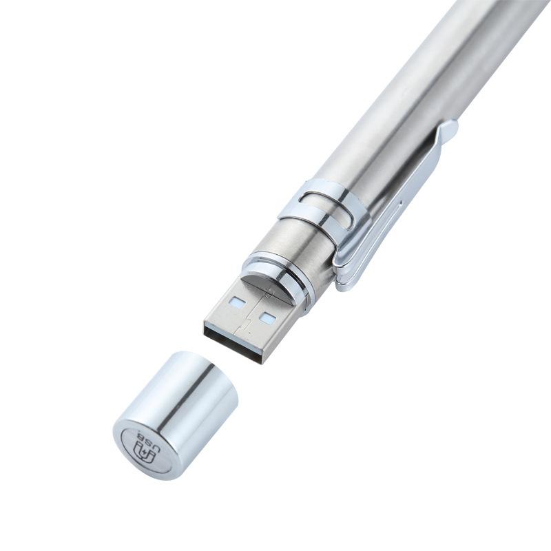 LED Penlight Rechargeable Stainless Steel Diagnostic Pupil Light With Dual Beam 2