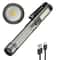 LED Penlight Rechargeable Stainless Steel Diagnostic Pupil Light with Dual Beam